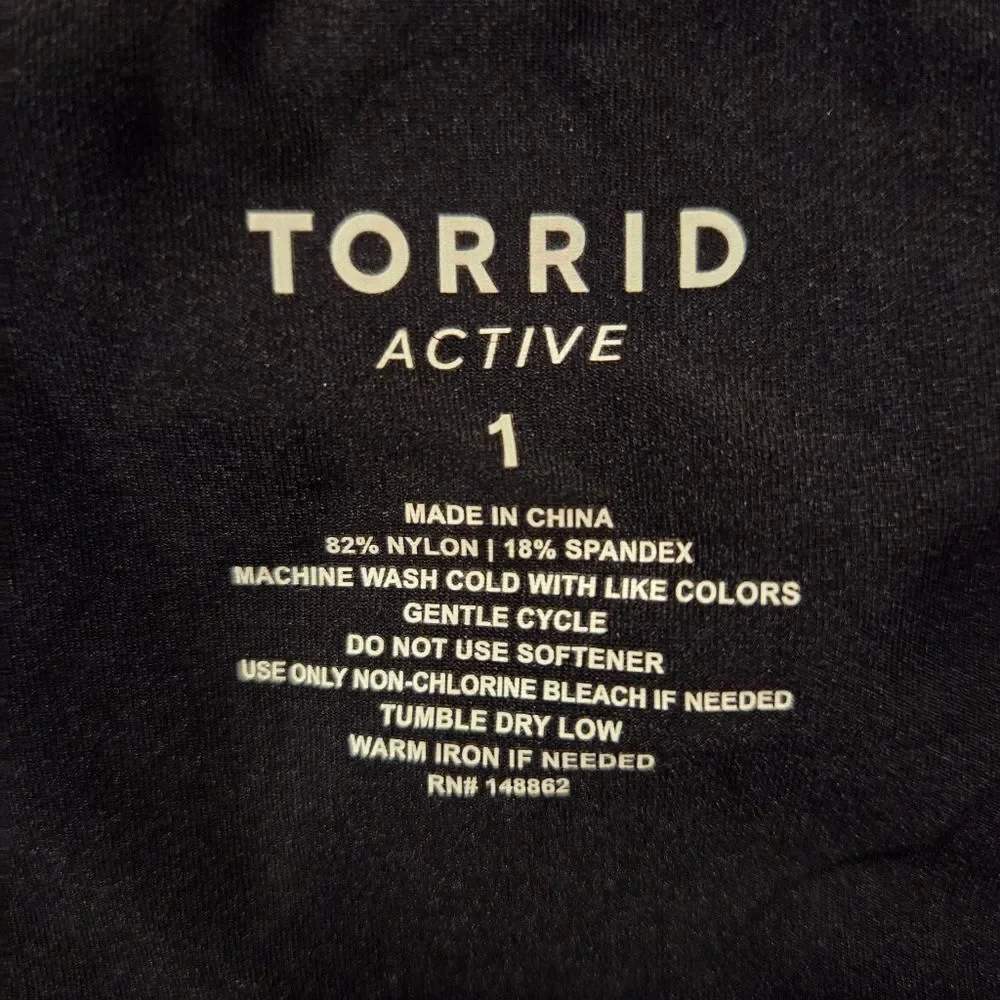 Torrid Black Performance Jersey Off-Shoulder Active Tee Shirt Top 1 (1X)